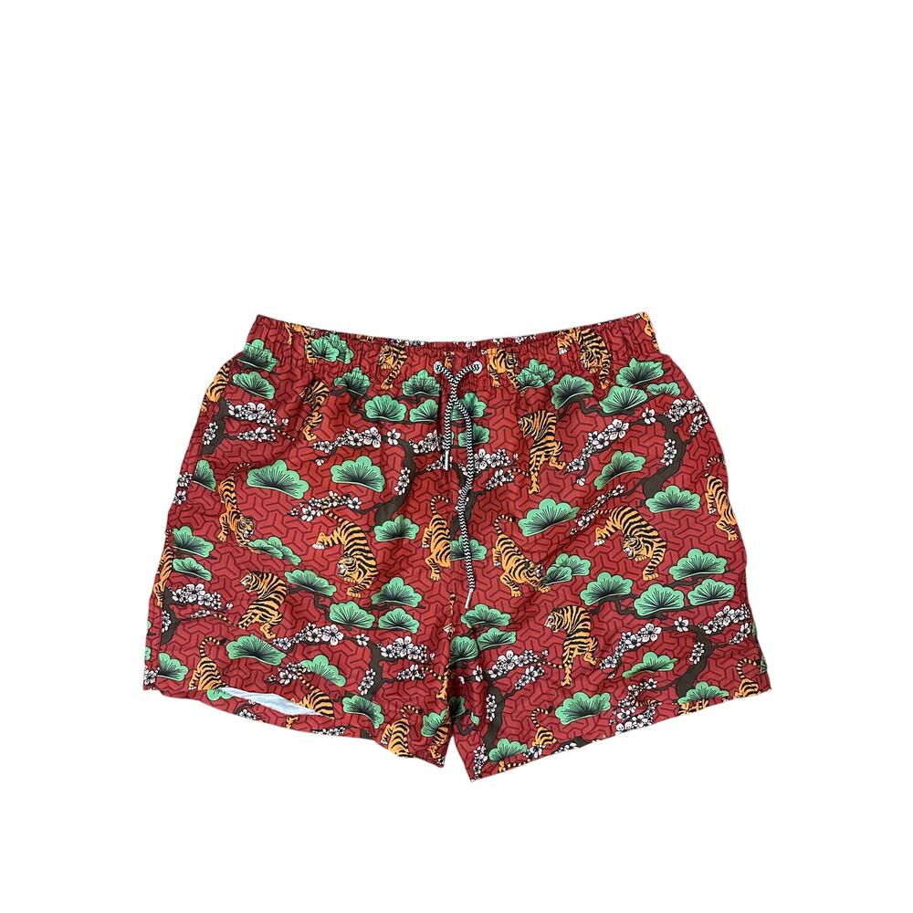 Boardies® Tora Premium Swim Short SZ XL NWT Red Tigers Mens Swimwear